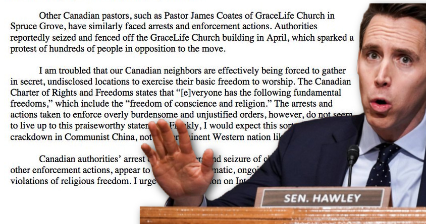 US Senator Requests Canada be Investigated for Religious Freedom Violations in Alberta Pastors’ Arrests